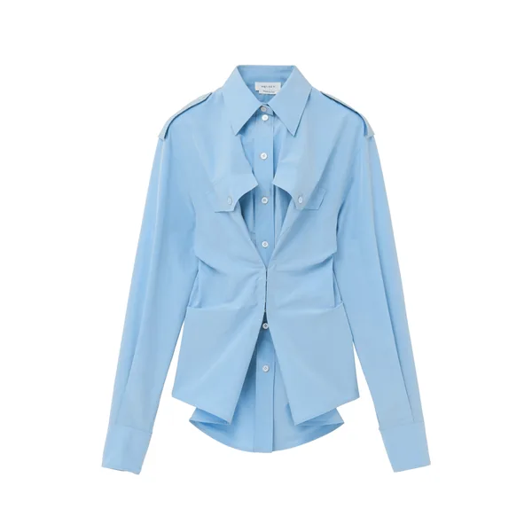 Alexander McQueen Gathered Long-Sleeved Shirt - Tops - British Luxury Tailoring at Luxury Shoes 