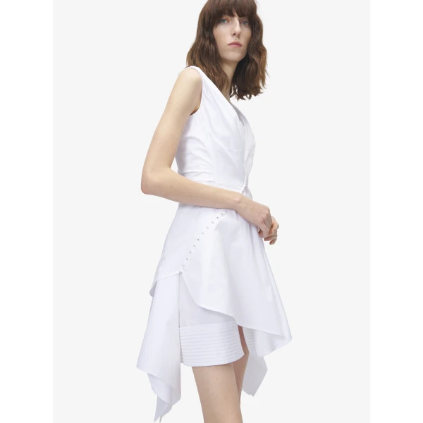 Alexander McQueen Gathered Mini Dress - Dresses - British Luxury Tailoring at Luxury Shoes 