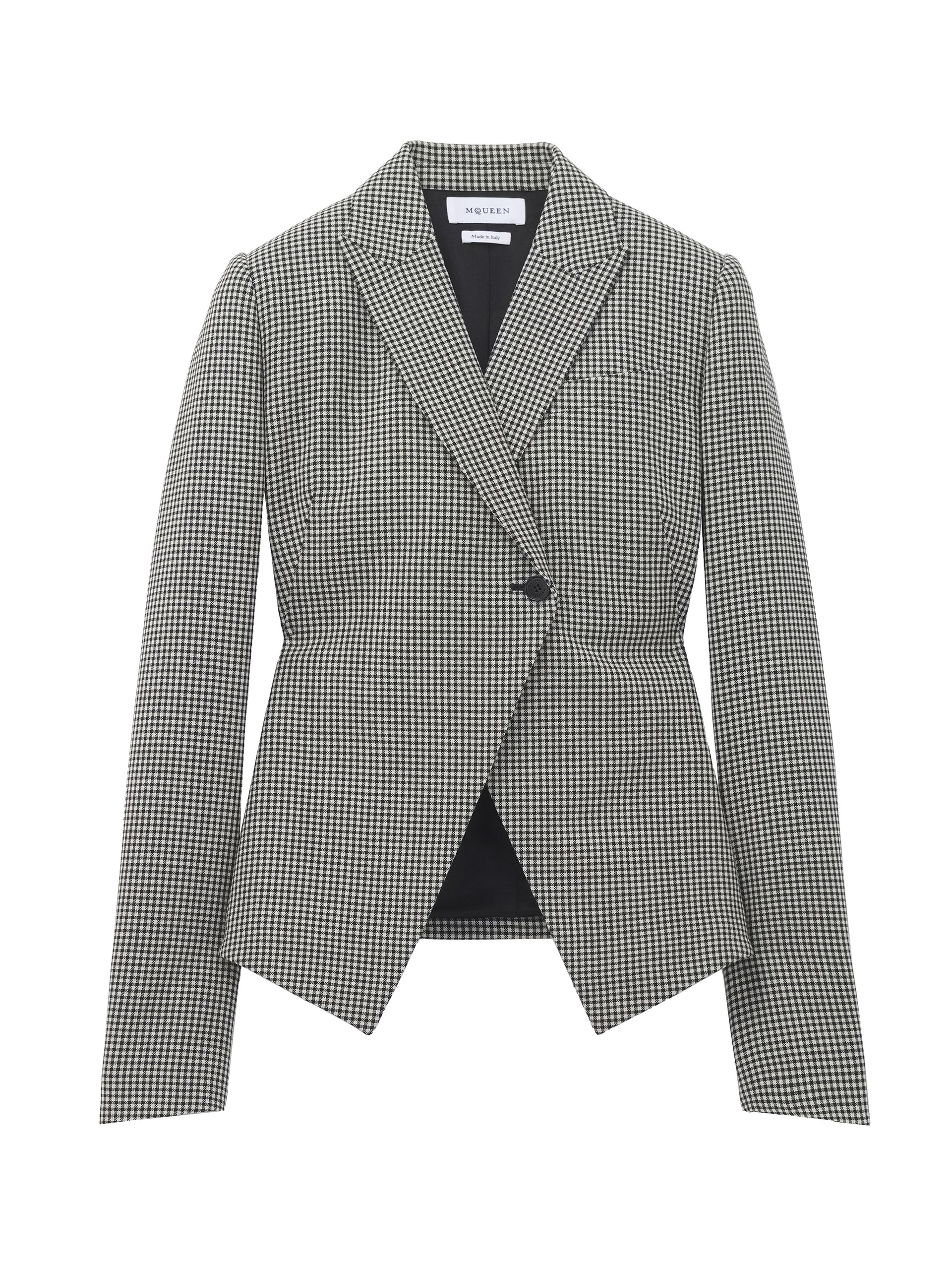 Alexander McQueen Gingham Check Cutaway Jacket - Jackets - British Luxury Tailoring at Luxury Shoes Alexander McQueen Gingham Check Cutaway Jacket - Jackets - British Luxury Tailoring at Luxury Shoes