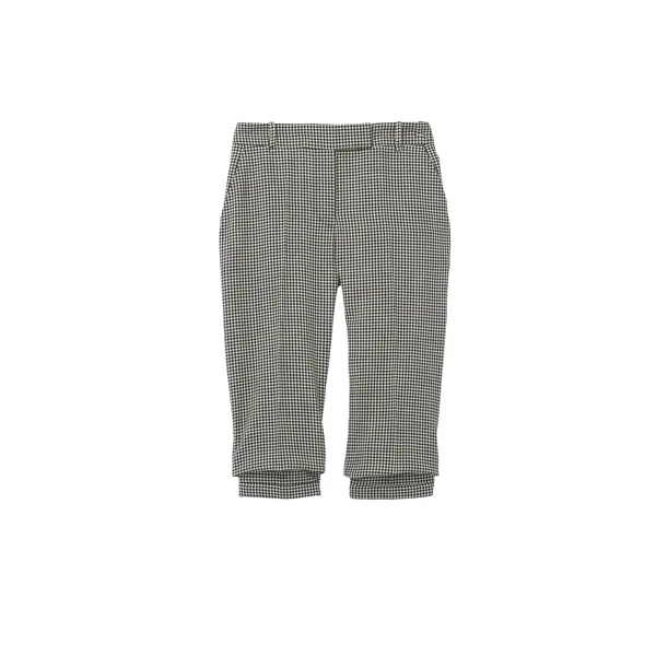 Gingham Check Tailored Capri Trousers
