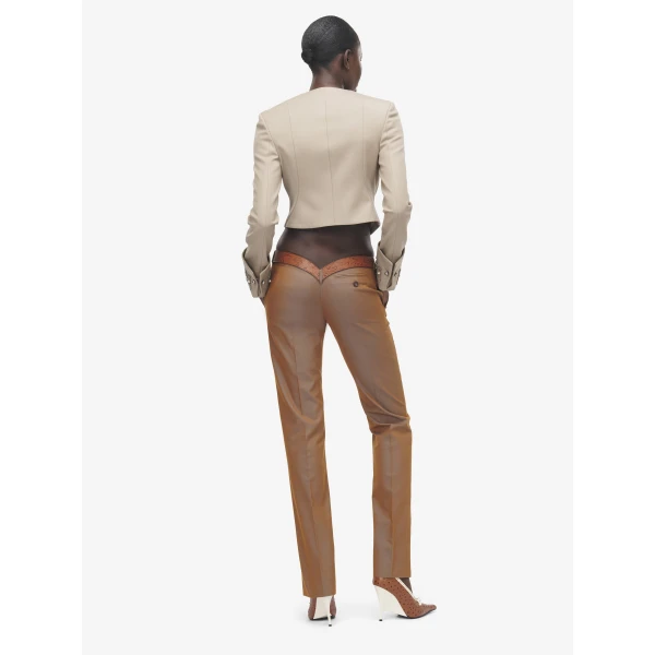 Alexander McQueen Iridescent Bumster Trousers - Pants - British Luxury Tailoring at Luxury Shoes 
