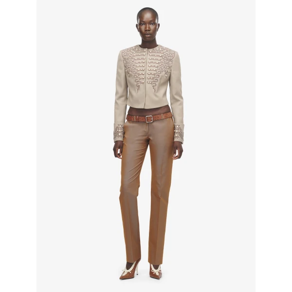 Alexander McQueen Iridescent Bumster Trousers - Pants - British Luxury Tailoring at Luxury Shoes 