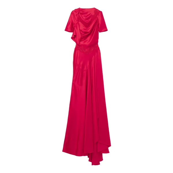 Alexander McQueen Lace Trim Evening Dress - Dresses - British Luxury Tailoring at Luxury Shoes 