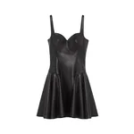 Alexander McQueen Leather Mini Dress - Dresses - British Luxury Tailoring at Luxury Shoes 