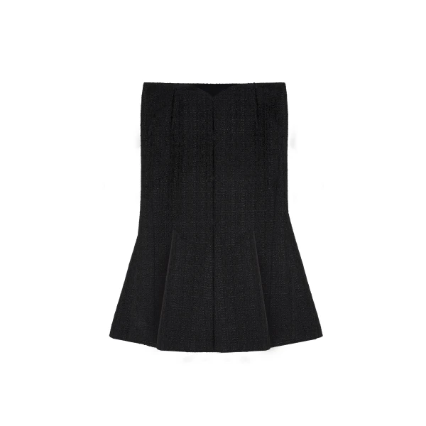Alexander McQueen Light Tweed Bumster Skirt - Skirts - British Luxury Tailoring at Luxury Shoes 