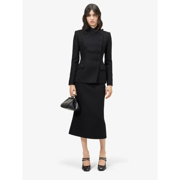 Alexander McQueen Light Tweed Single-breasted Jacket - Jackets - British Luxury Tailoring at Luxury Shoes 