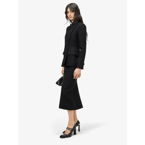 Alexander McQueen Light Tweed Single-breasted Jacket - Jackets - British Luxury Tailoring at Luxury Shoes 