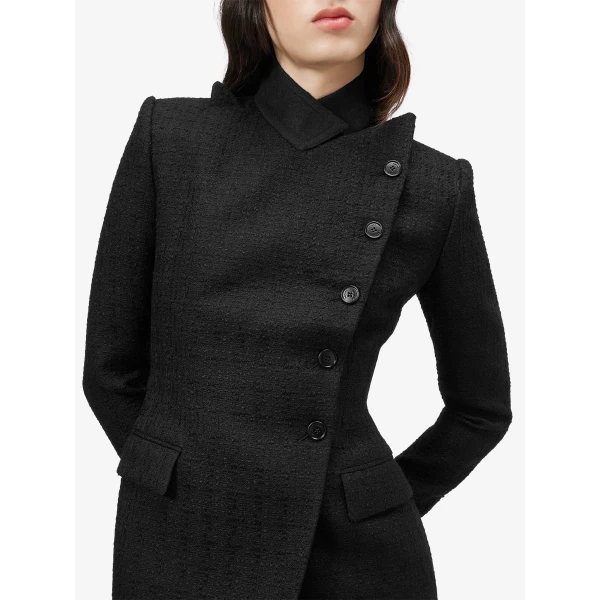 Alexander McQueen Light Tweed Single-breasted Jacket - Jackets - British Luxury Tailoring at Luxury Shoes 