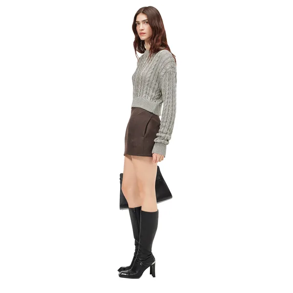 Alexander McQueen Metallic Cable Knit Jumper - Knitwear - British Luxury Tailoring at Luxury Shoes 