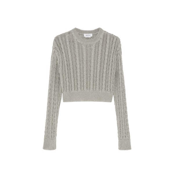 Alexander McQueen Metallic Cable Knit Jumper
