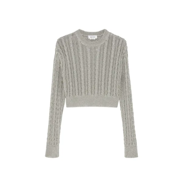 Metallic Cable Knit Jumper