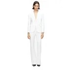 Alexander McQueen Peak Shoulder Leaf Crepe Jacket - Jackets - British Luxury Tailoring at Luxury Shoes 