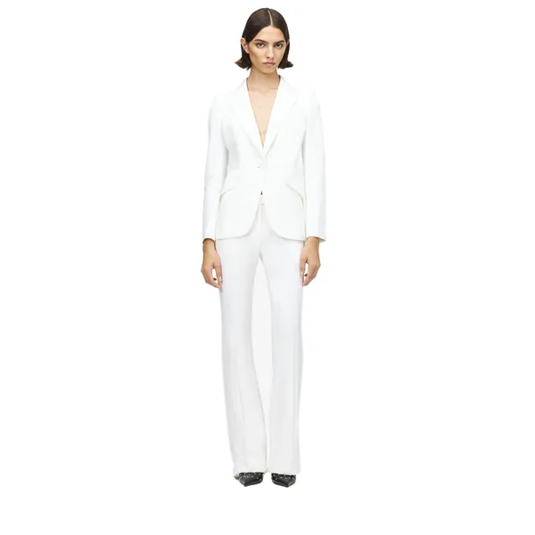 Alexander McQueen Peak Shoulder Leaf Crepe Jacket - Jackets - British Luxury Tailoring at Luxury Shoes 