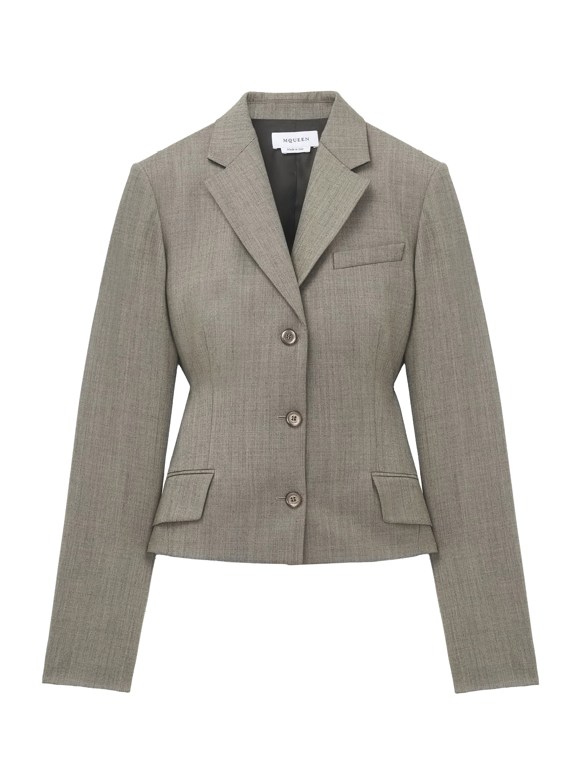 Alexander McQueen Peplum Single-breasted Jacket - Jackets - British Luxury Tailoring at Luxury Shoes Alexander McQueen Peplum Single-breasted Jacket - Jackets - British Luxury Tailoring at Luxury Shoes