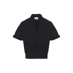Alexander McQueen Pointelle Knit Top in Black - Knitwear - British Luxury Tailoring at Luxury Shoes 