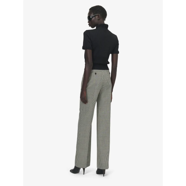 Alexander McQueen Pointelle Knit Top in Black - Knitwear - British Luxury Tailoring at Luxury Shoes 