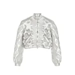Alexander McQueen Rose Quilted Cropped Bomber Jacket - Jackets - British Luxury Tailoring at Luxury Shoes 