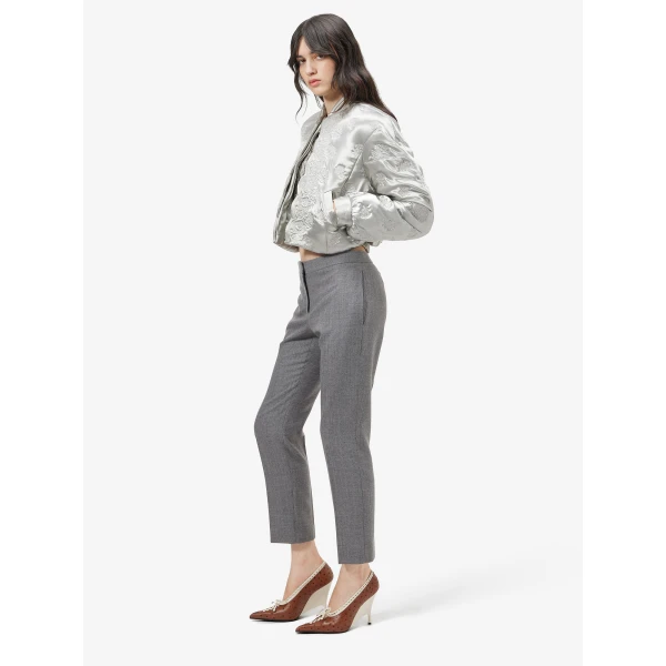 Alexander McQueen Rose Quilted Cropped Bomber Jacket - Jackets - British Luxury Tailoring at Luxury Shoes 