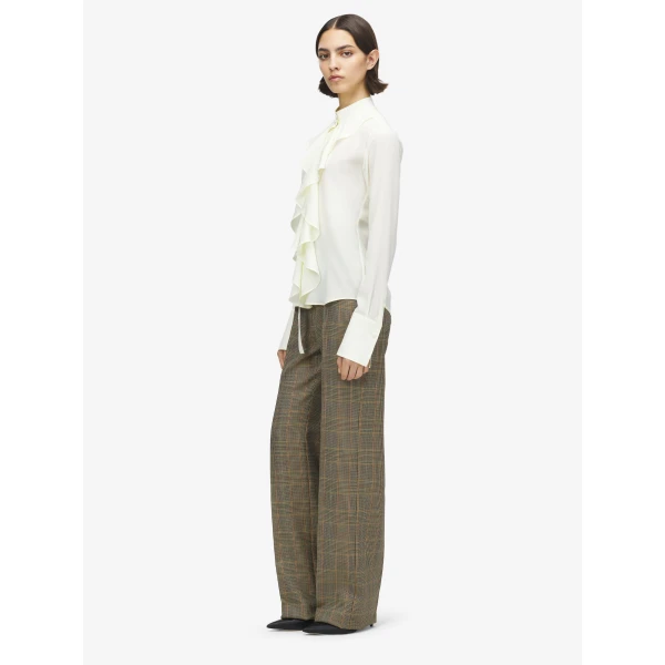Alexander McQueen Ruffled Shirt - Tops - British Luxury Tailoring at Luxury Shoes 