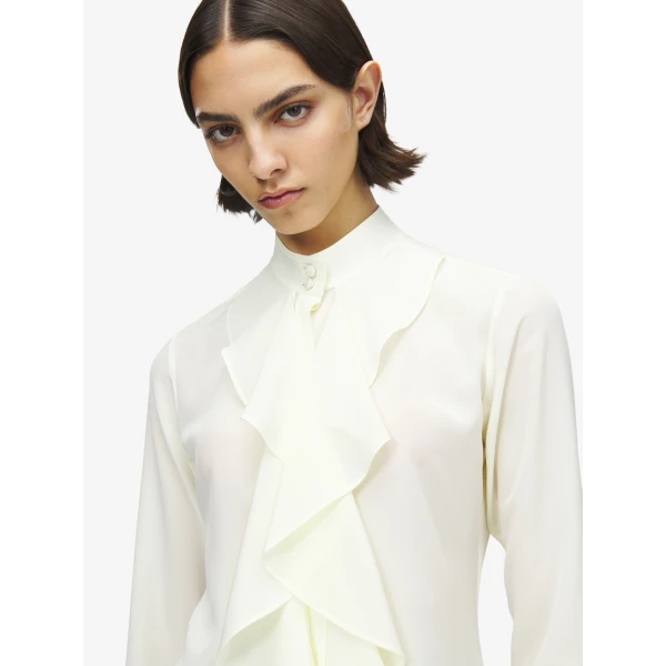 Alexander McQueen Ruffled Shirt - Tops - British Luxury Tailoring at Luxury Shoes 