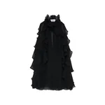 Alexander McQueen Ruffled Top in Black - Tops - British Luxury Tailoring at Luxury Shoes 