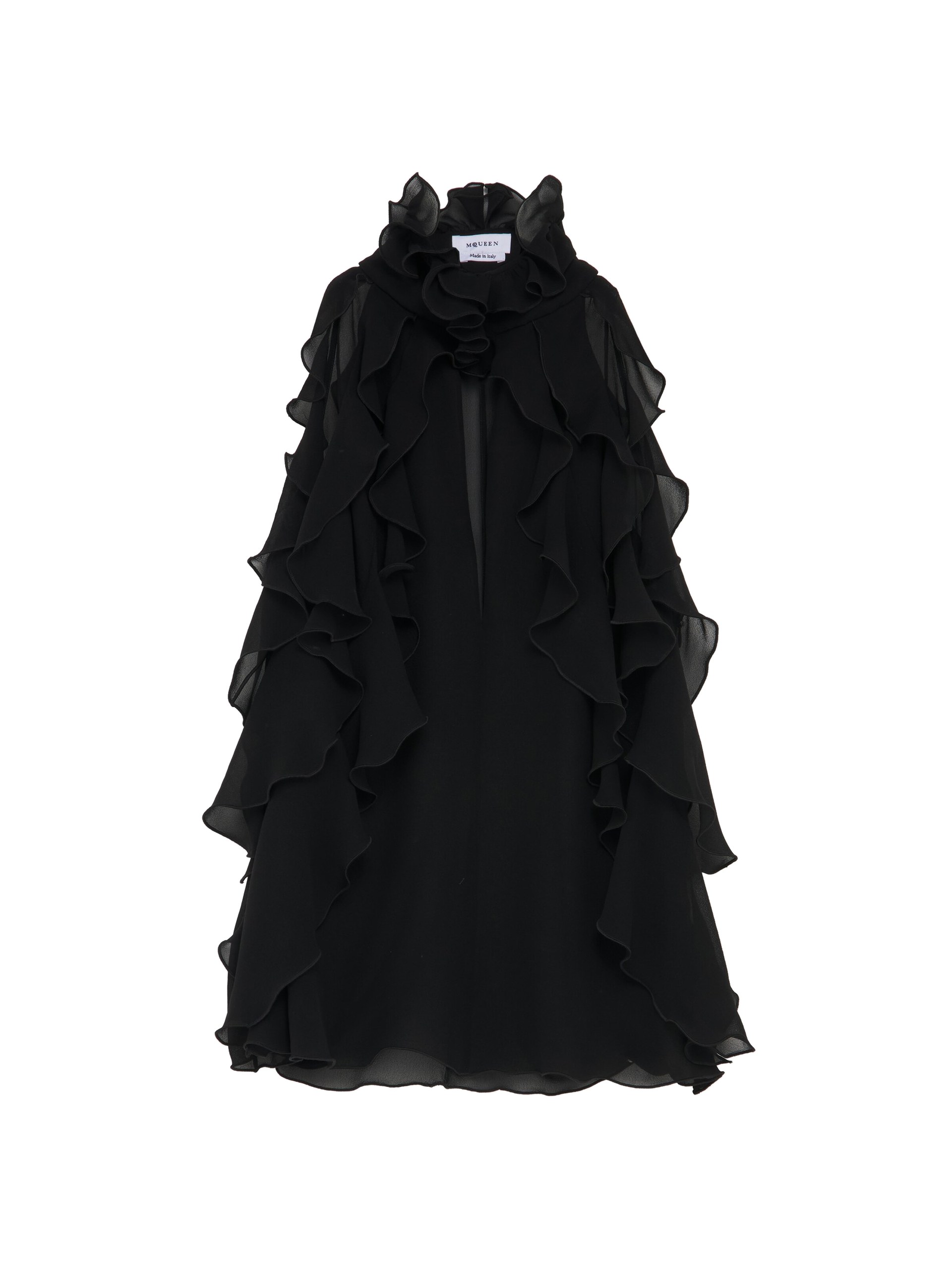 Alexander McQueen Ruffled Top in Black - Tops - British Luxury Tailoring at Luxury Shoes Alexander McQueen Ruffled Top in Black - Tops - British Luxury Tailoring at Luxury Shoes