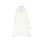 Alexander McQueen Ruffled Top in Cream - Tops - British Luxury Tailoring at Luxury Shoes 