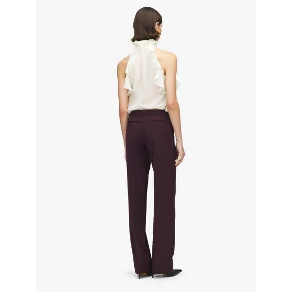 Alexander McQueen Ruffled Top in Cream - Tops - British Luxury Tailoring at Luxury Shoes 