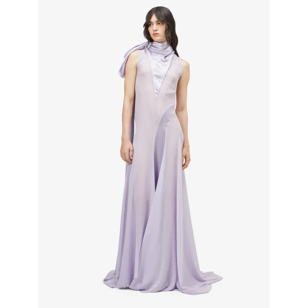 Alexander McQueen Shoulder Bow Evening Dress - Dresses - British Luxury Tailoring at Luxury Shoes 