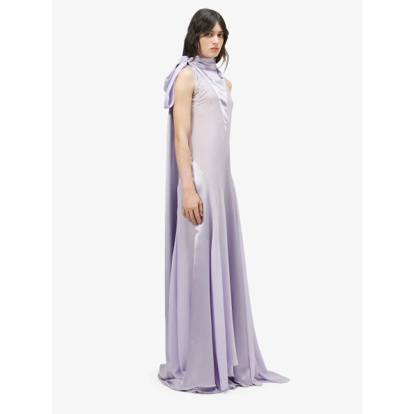 Alexander McQueen Shoulder Bow Evening Dress - Dresses - British Luxury Tailoring at Luxury Shoes 