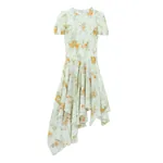 Alexander McQueen Silk Floral Print Dress - Dresses - British Luxury Tailoring at Luxury Shoes 