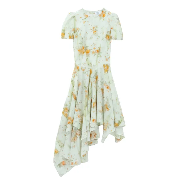 Alexander McQueen Silk Floral Print Dress - Dresses - British Luxury Tailoring at Luxury Shoes 
