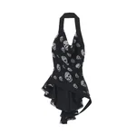 Alexander McQueen Skull Print Asymmetric Top - Tops - British Luxury Tailoring at Luxury Shoes 