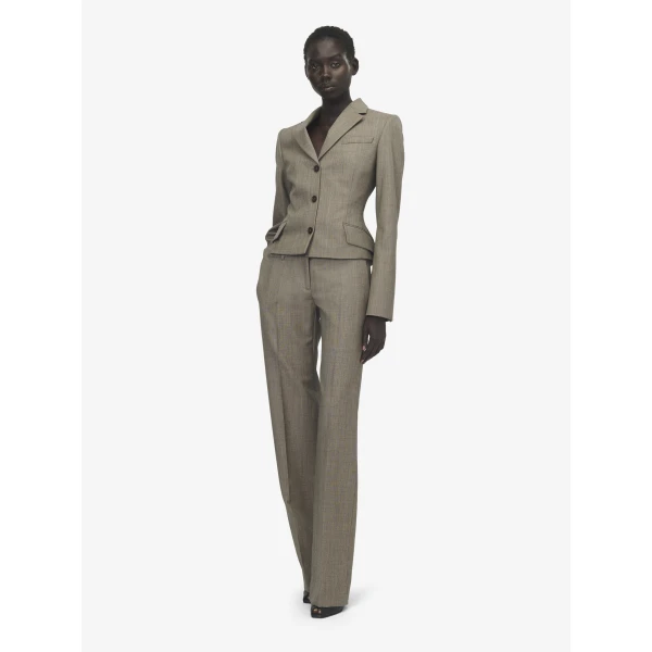 Alexander McQueen Straight Leg Bumster Trousers - Pants - British Luxury Tailoring at Luxury Shoes 