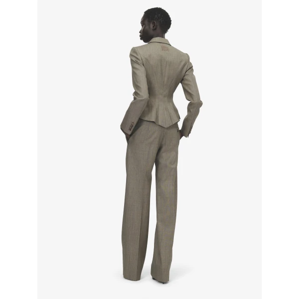 Alexander McQueen Straight Leg Bumster Trousers - Pants - British Luxury Tailoring at Luxury Shoes 