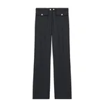 Alexander McQueen Straight Leg Trousers in Navy - Pants - British Luxury Tailoring at Luxury Shoes 