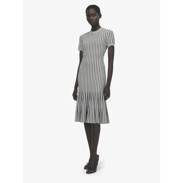 Alexander McQueen Striped Knit Dress - Dresses - British Luxury Tailoring at Luxury Shoes 