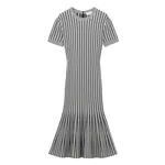 Alexander McQueen Striped Knit Dress - Dresses - British Luxury Tailoring at Luxury Shoes 