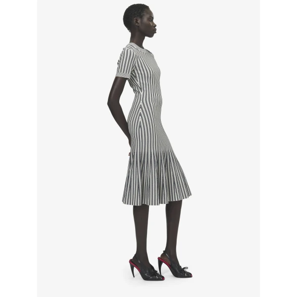 Alexander McQueen Striped Knit Dress - Dresses - British Luxury Tailoring at Luxury Shoes 