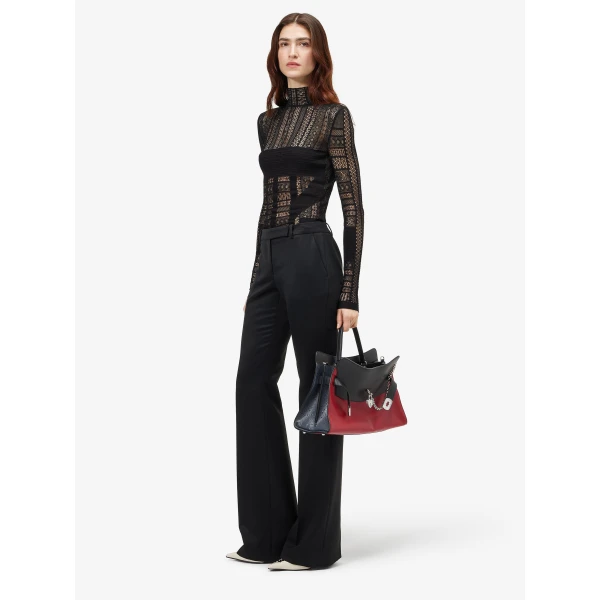 Alexander McQueen Tailored Bootcut Trousers in Black - Pants - British Luxury Tailoring at Luxury Shoes 