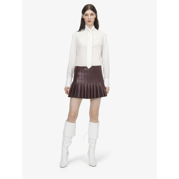 Alexander McQueen Tie Silk Shirt - Tops - British Luxury Tailoring at Luxury Shoes 