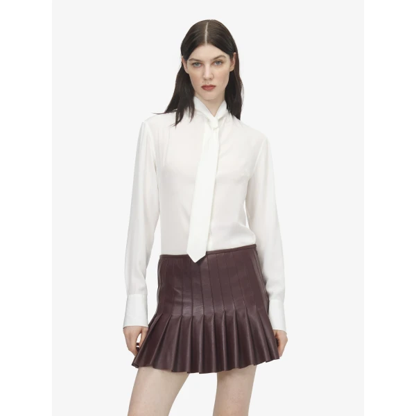 Alexander McQueen Tie Silk Shirt - Tops - British Luxury Tailoring at Luxury Shoes 