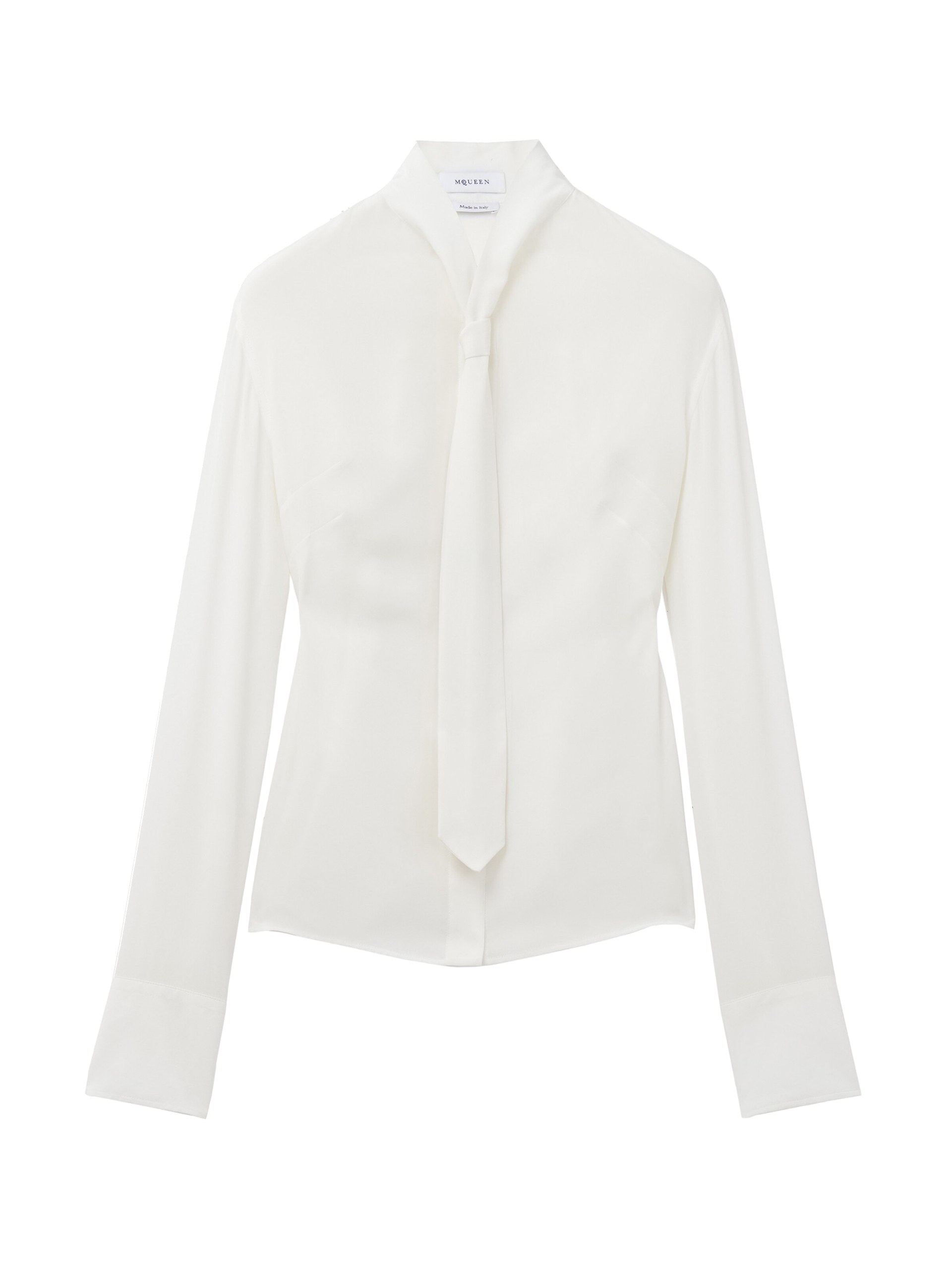 Alexander McQueen Tie Silk Shirt - Tops - British Luxury Tailoring at Luxury Shoes Alexander McQueen Tie Silk Shirt - Tops - British Luxury Tailoring at Luxury Shoes