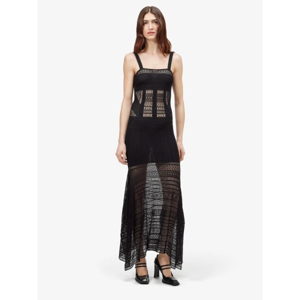Alexander McQueen Viscose Knit Lace Dress - Dresses - British Luxury Tailoring at Luxury Shoes 