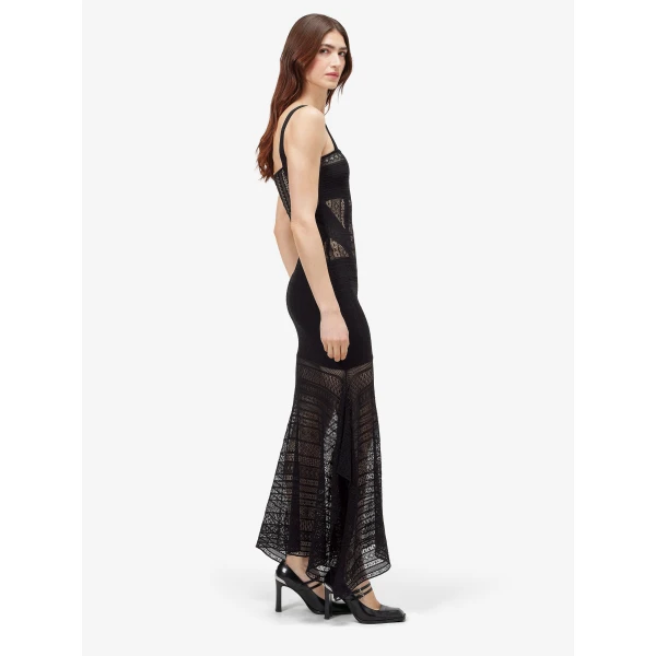 Alexander McQueen Viscose Knit Lace Dress - Dresses - British Luxury Tailoring at Luxury Shoes 