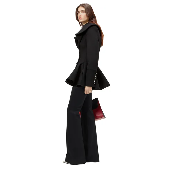 Alexander McQueen Waterfall Collar Coat - Coats - British Luxury Tailoring at Luxury Shoes 