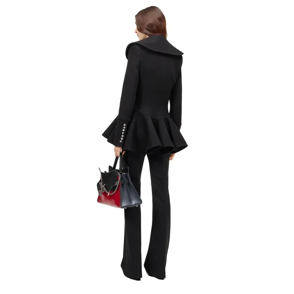 Alexander McQueen Waterfall Collar Coat - Coats - British Luxury Tailoring at Luxury Shoes 