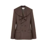 Alexander McQueen Waterfall Collar Double-breasted Jacket - Jackets - British Luxury Tailoring at Luxury Shoes 