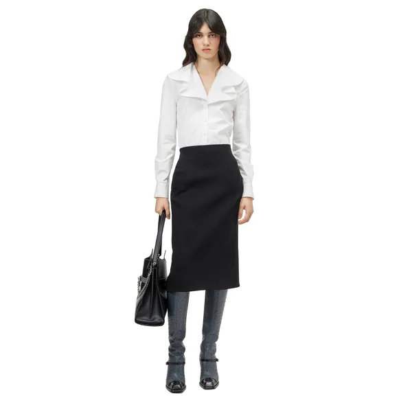 Alexander McQueen Waterfall Collar Shirt - Tops - British Luxury Tailoring at Luxury Shoes 