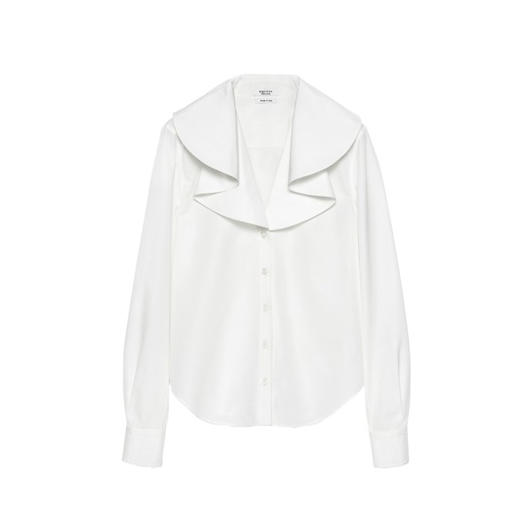 Alexander McQueen Waterfall Collar Shirt - Tops - British Luxury Tailoring at Luxury Shoes 